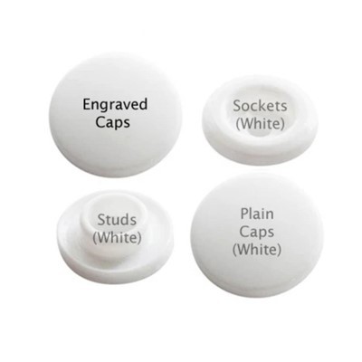 Kap tal-buttuna tal-plastik imnaqqax bil-lejżer